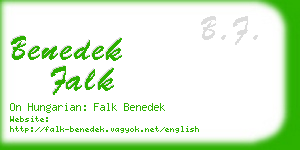 benedek falk business card